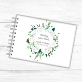 Acrylic Painted Blooms Personalised Guest Book