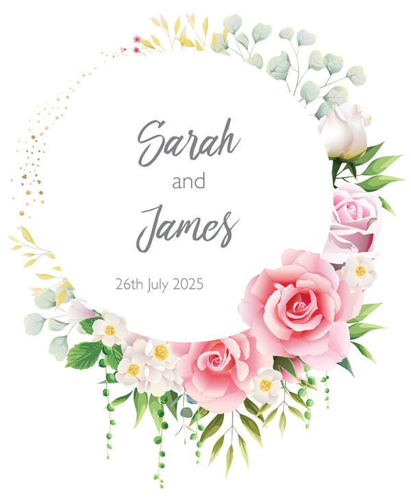 Floral Personalised Aisle Runner Text