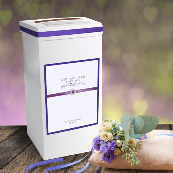 Imogen Purple Wedding Postbox