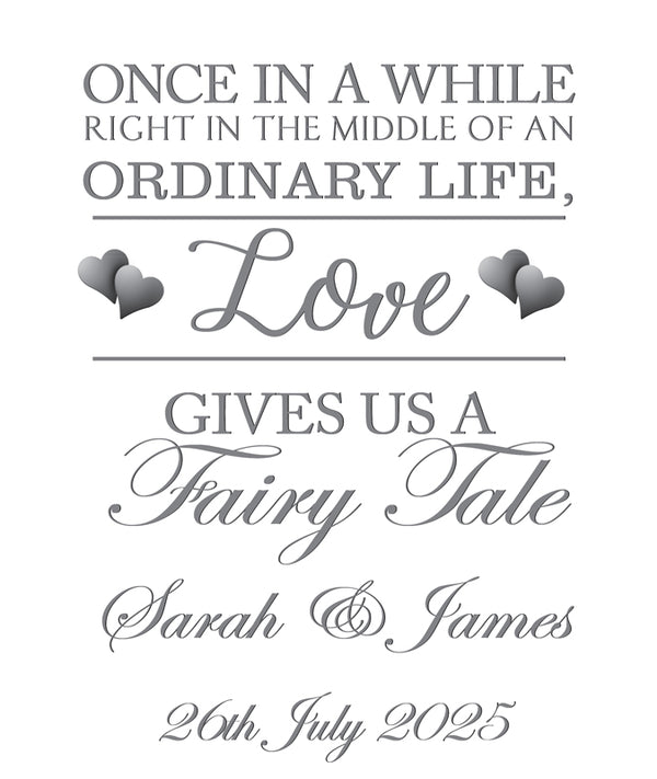 Ordinary Life Personalised Aisle Runner Text