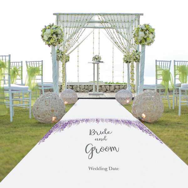 Wisteria Flowers Personalised Aisle Runner - Choose from Three Sizes