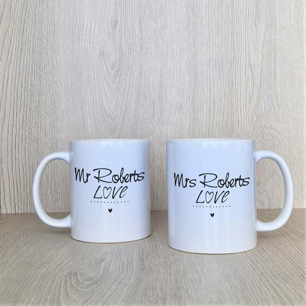 LOVE Personalised Wedding Mugs