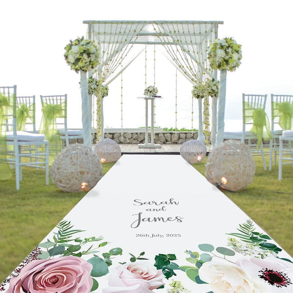 Floral Arch Personalised Aisle Runner.