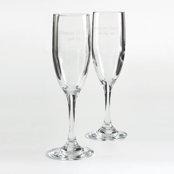 Personalised Champagne Flutes.