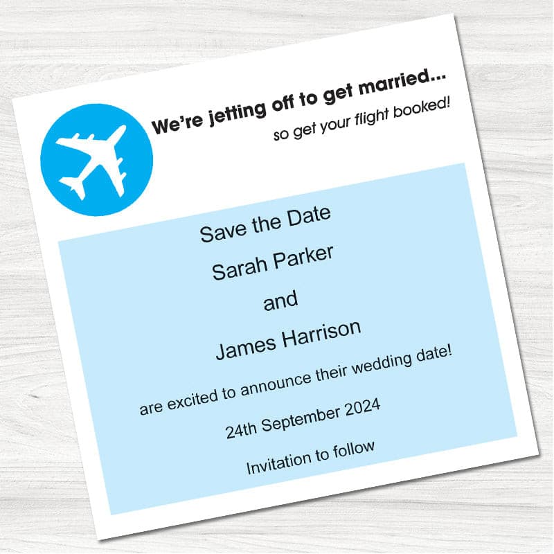 Holiday Ticket Save the Date Card.