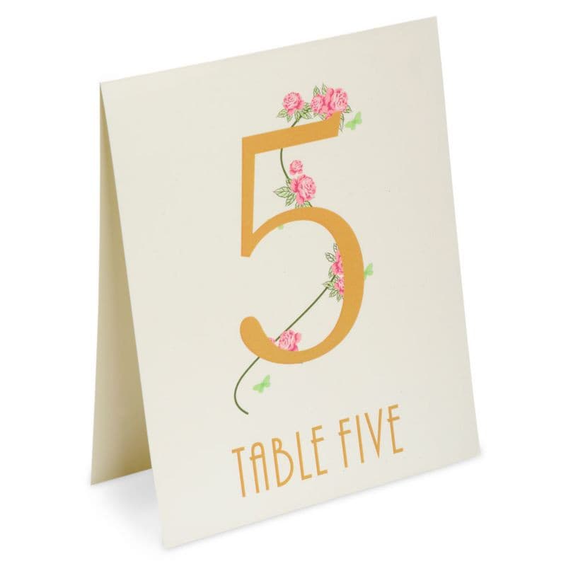 Country Garden Table Numbers.