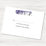 Fajrina Purple Wedding Reply Card.