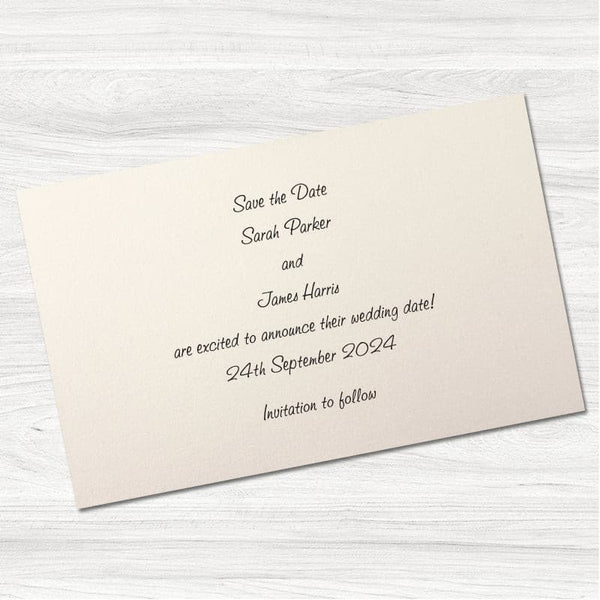 Bands of Gold Save the Date Card.