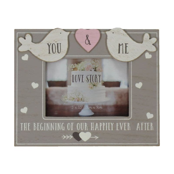 Love Birds Happily Ever After Photo Frame.