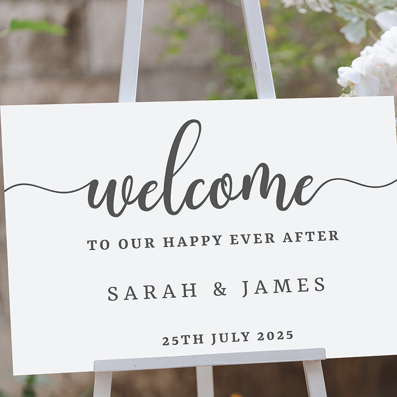 to Our Wedding Personalised Wedding Sign Bride and Groom Direct