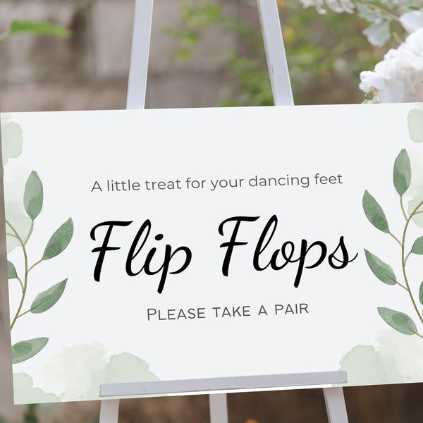 Dancing Feet Flip Flop Wedding Sign