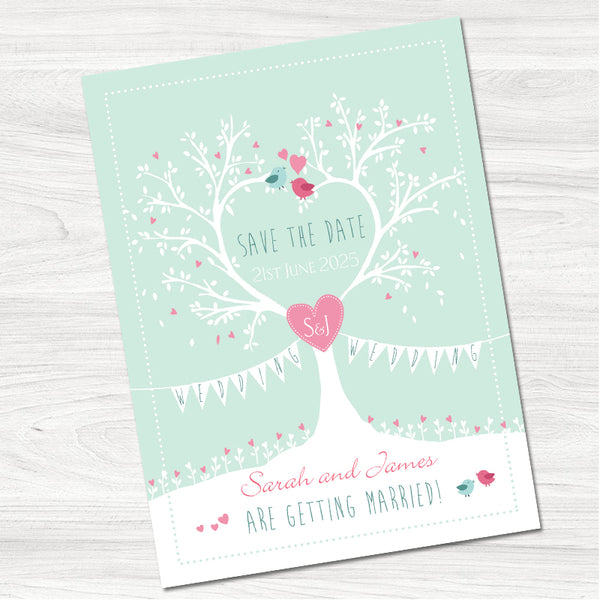 Tree of Hearts Save the Date Card