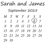 Calendar Personalised Wedding Mugs