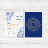 Navy & Gold Mandala Wedding Invitation