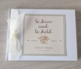 To Have and to Hold Personalised Guestbook - Green