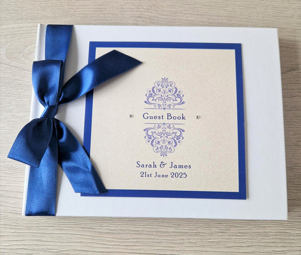 Allegra Navy Blue Guestbook