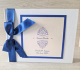 Allegra Navy Blue Guest Book