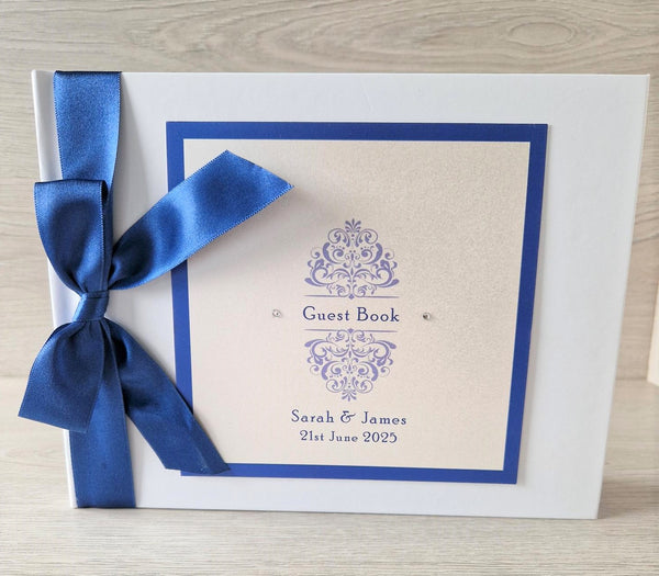Allegra Navy Blue Guest Book