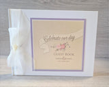 Celebrate Personalised Wedding Guest Book - Purple