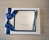 Imogen Navy Blue Personalised Wedding Guest Book