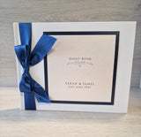 Imogen Navy Blue Personalised Wedding Guest Book