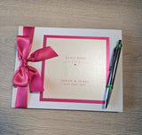 Imogen Fuchsia Personalised Wedding Guest Book