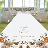 Autumn Flowers Personalised Aisle Runner