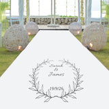 Elegant Leaf Personalised Aisle Runner