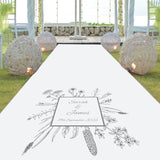 personalised-sketched-flowers-aisle-runner