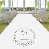Personalised Wedding Aisle Runner – Custom Monogram & Date | Elegant Ceremony Decor