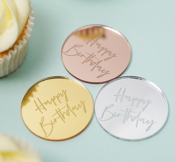 Acrylic Laser Engraved Cake Decorations