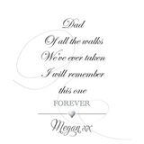 Walk of Love Personalised Aisle Runner Text