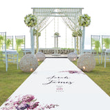 Vintage Flowers Personalised Wedding Aisle Runner