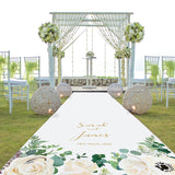 Floral Cream Wedding Aisle Runner