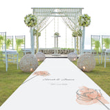 Red Poppies Personalised Wedding Aisle Runner