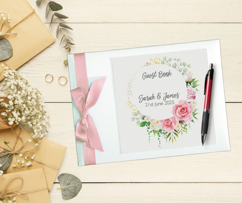 Floral Personalised Wedding Guestbook