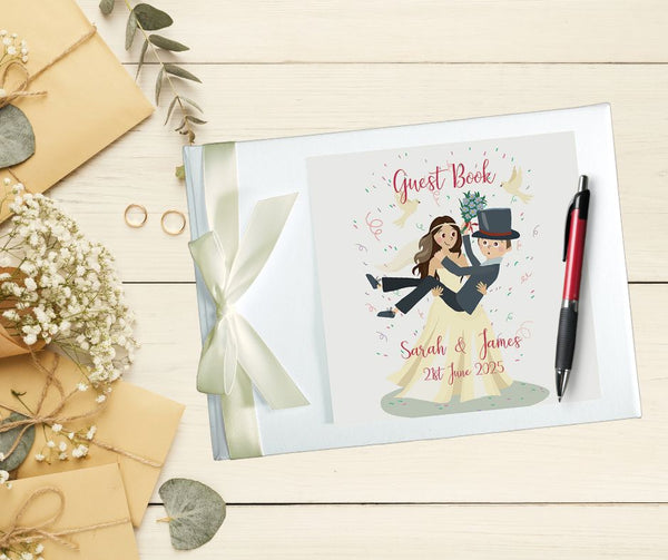 Bride and Groom Wedding Guest Book