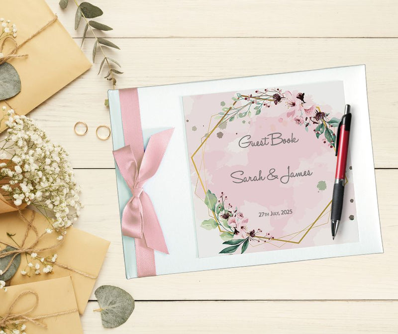 Country Flowers Personalised Guest Book