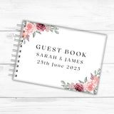 Elegant Flowers Frosted Acrylic Guest Book