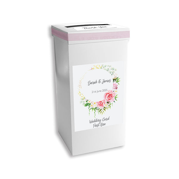 Floral Personalised Wedding Postbox