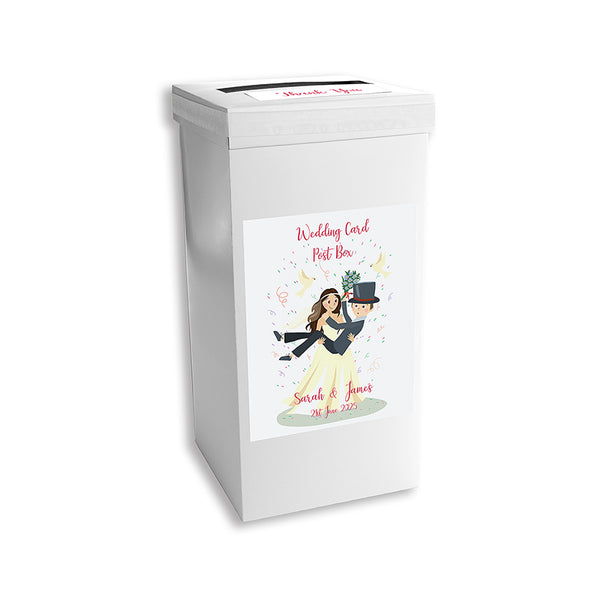 Bride & Groom Personalised Wedding Postbox