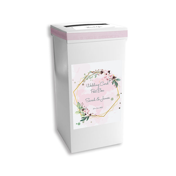 Country Flowers Personalised Wedding Postbox