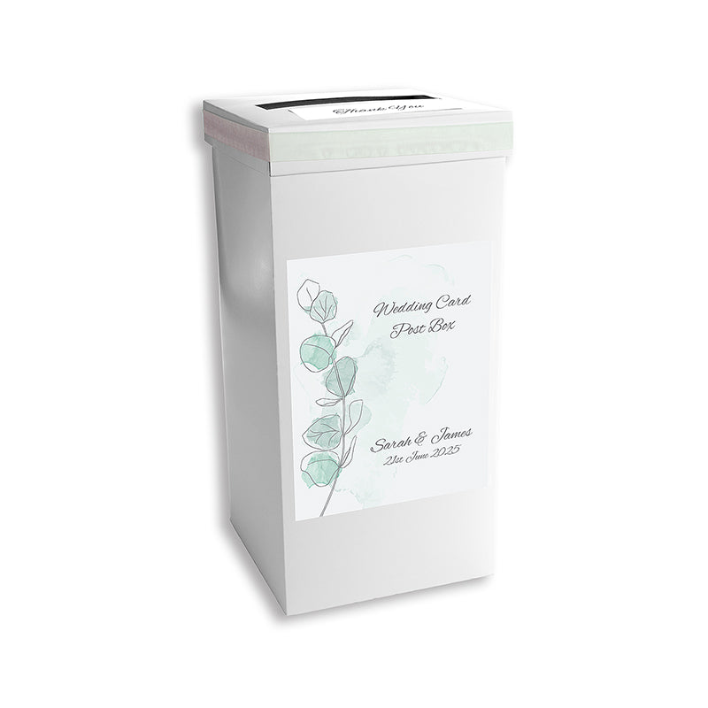 Eucalyptus Personalised Wedding Post Box