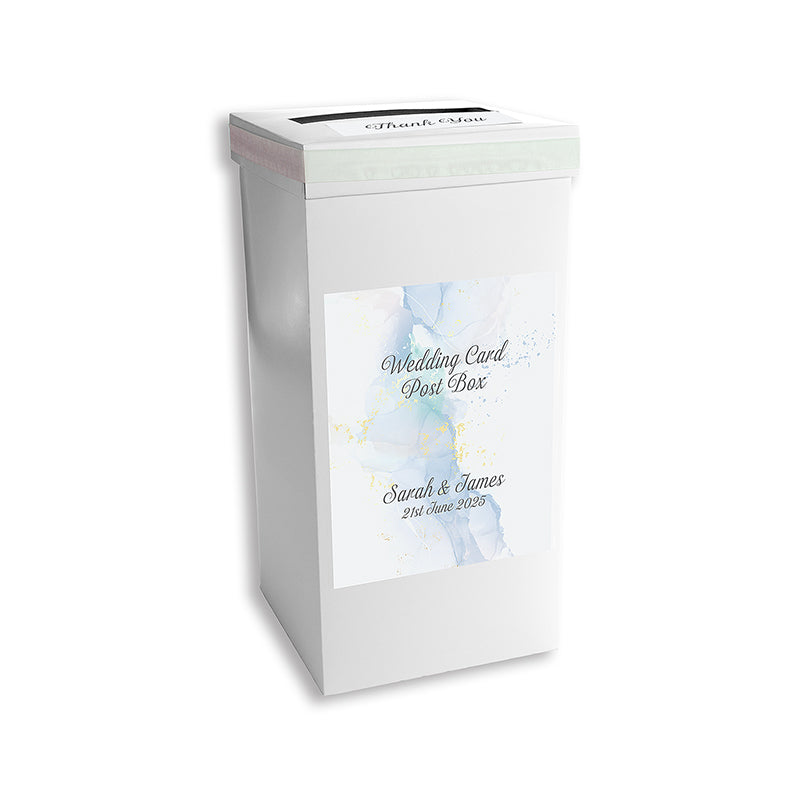 Blue Pastels Personalised Wedding Postbox