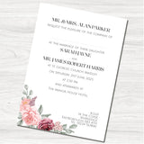 Elegant Flowers Wedding Day Invitation