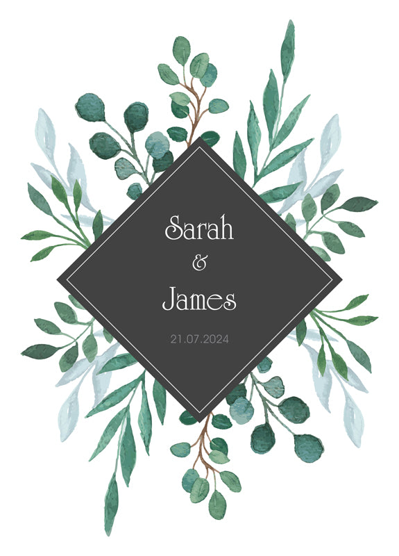 Blushing Sprigs Personailsed Wedding Aisle Runner Text