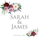Country Bouquet Personalised Aisle Runner text