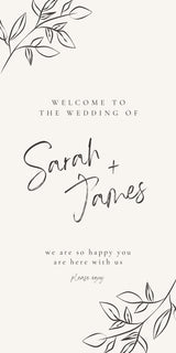 Cream Leaves Wedding Banner, Wedding Welcome Banner Personalised Wedding Banner, Made to Order Banners, Welcome Banners for all Occasions