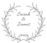 Elegant Leaf Personalised Wedding Aisle Runner
