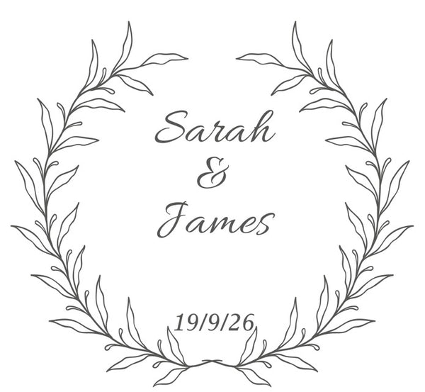 Elegant Leaf Personalised Wedding Aisle Runner